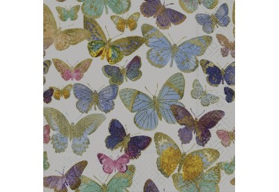 Butterfly Patterned Tissue Napkin (33 x 33xm / 13 x 13") x 20